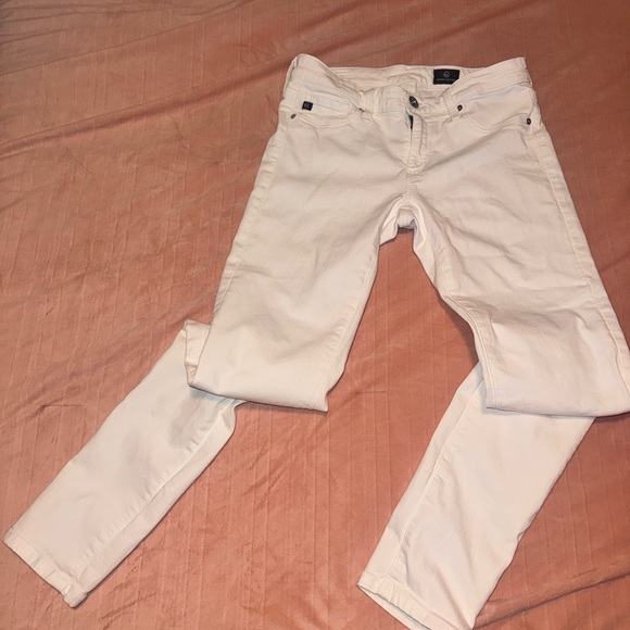 AG Adriano Goldschmied Ivory Denim Pants - Picture 1 of 5